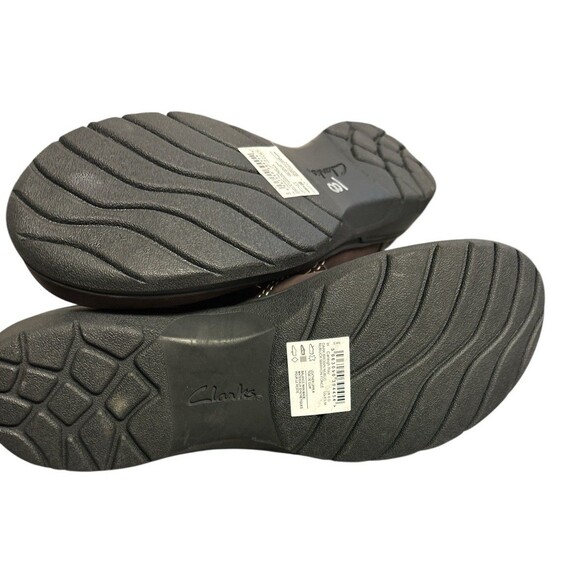 Clarks Womens Carleigh Ray Loafer Brown Leather Zip Flat Comfy Slip On Size 8.5 - Picture 6 of 7